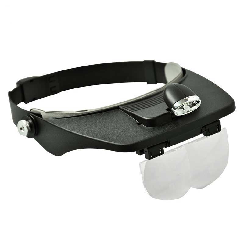 Headband watch repair magnifier