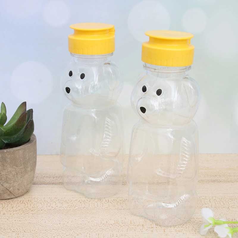 honey-bottle-bear-3 Honey Pet Plastic Bear Squeeze Bottle Food Grade 240ml 500ml Pet Plastic Squeeze Honey Bear Bottles with Flip Top Cap