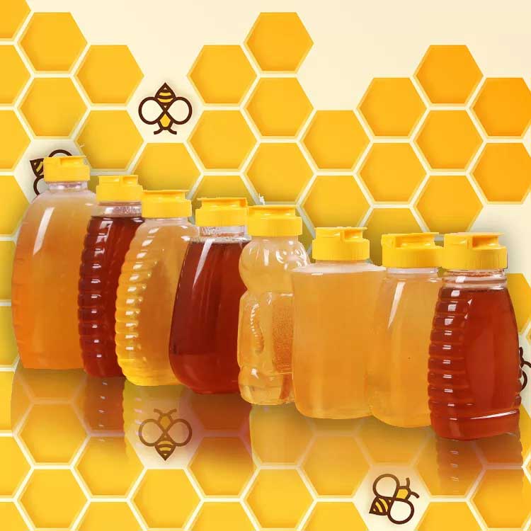 Honey-Bottle-1 Good Quality Food Grade PET Soft Honey Bottle Cap Plastic Honey Squeeze Bottle For Sale