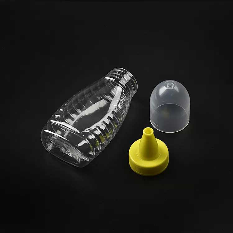Honey-Bottle-5 Good Quality Food Grade PET Soft Honey Bottle Cap Plastic Honey Squeeze Bottle For Sale